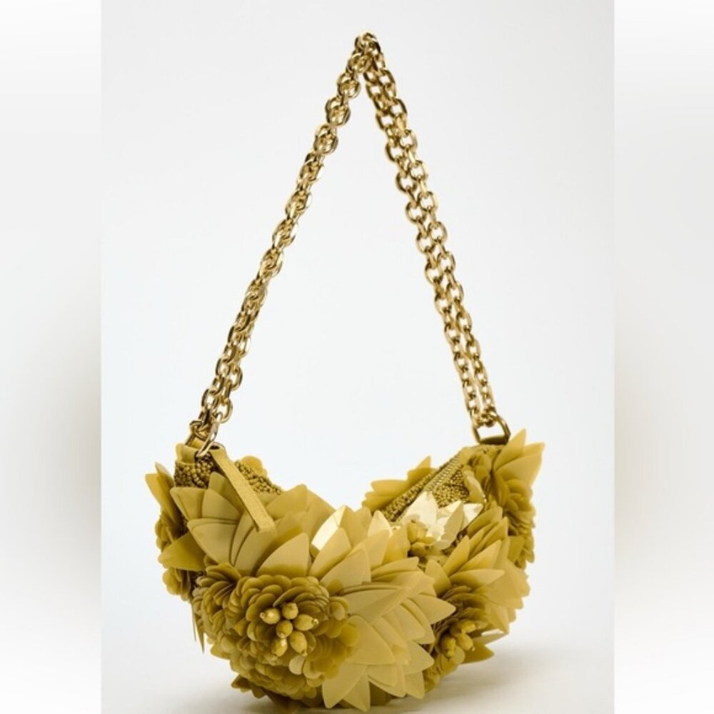 ZARA BEADED SHOULDER BAG